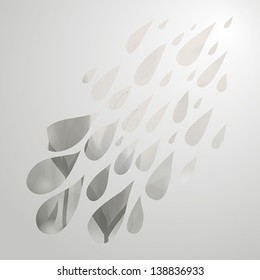 Raindrops / Delicate card of sympathy