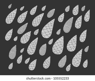 raindrops in grey colors