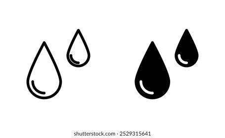 Raindrops icon concept. Stock vector