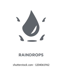 Raindrops icon. Raindrops design concept from  collection. Simple element vector illustration on white background.