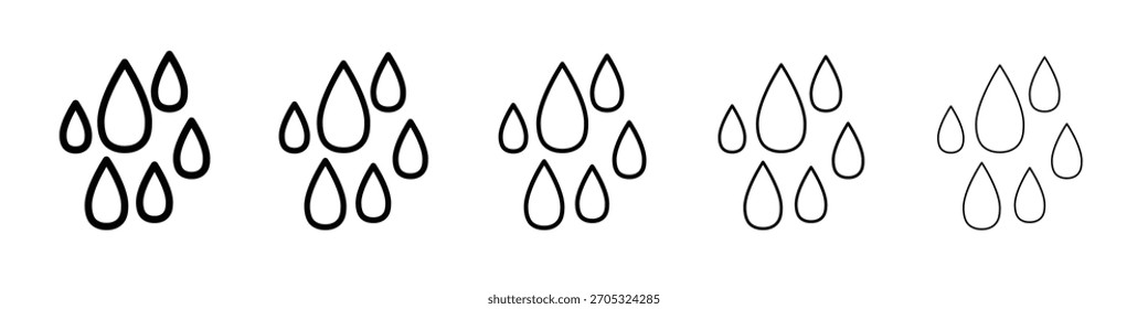 Diseño de iconos de gotas de lluvia, logotipo, App, interfaz de usuario. Ilustración vectorial, EPS