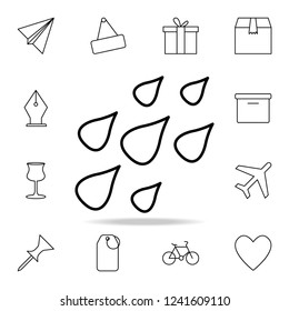 raindrops icon. Detailed set of simple icons. Premium graphic design. One of the collection icons for websites, web design, mobile app