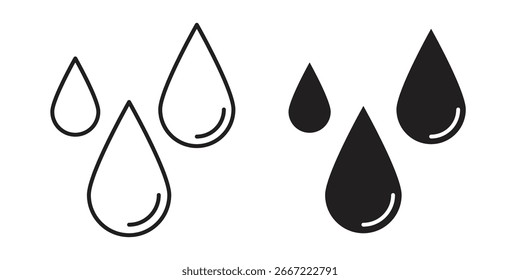 Raindrops icon. doodle graphics vectors