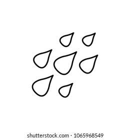 raindrops icon. Element of simple icon for websites, web design, mobile app, info graphics. Thin line icon for website design and development, app development on white background