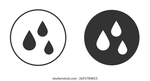 Raindrops icon. filled flat sign for mobile concept. Vector graphics