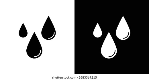 Diseño plano de icono de gotas de lluvia. Eps 10