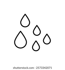 Raindrops icon Flat fill set collection