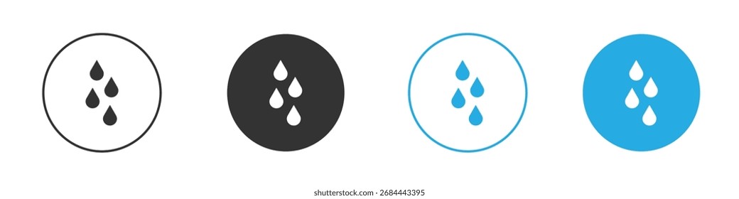 Ícone Pingos de Chuva. Modelo de design de ícone gráfico
