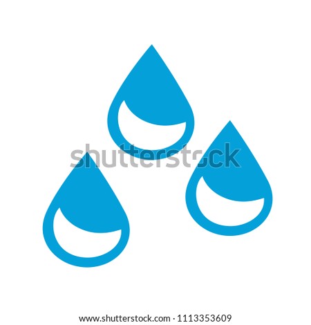 Raindrops icon isolated on white background. Raindrops icon for web site, app and logo. Creative art concept, vector illustration, eps 10