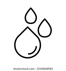 Raindrops icon Outline vector for web ui