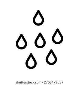 Raindrops Icon Pack – Minimal Rain and Weather Symbols Collection for Apps, UI, and Web Design
