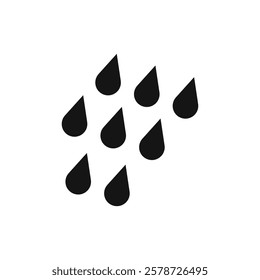 Raindrops icon Thin line art collection
