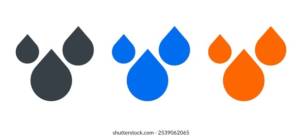 raindrops icon with various colors