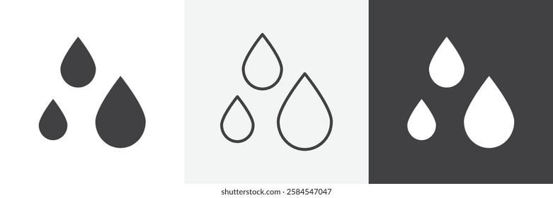 Raindrops icons graphics pack vectors.
