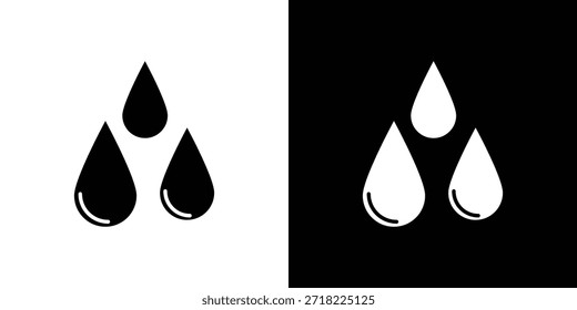 Ícones de pingos de chuva. Pixels de símbolo de ilustração de modelo de vetor perfeitos