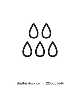 Raindrops line icon. Blobs, rainy, dribble. Water concept. Can be used for topics like weather, rain, washing