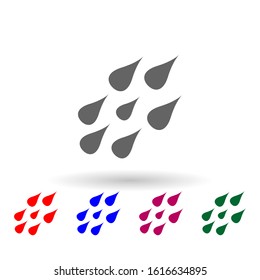 Raindrops multi color icon. Simple glyph, flat vector of web icons for ui and ux, website or mobile application
