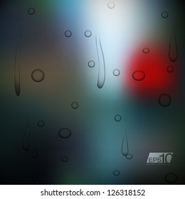 Raindrops on glass | EPS10 Vector Background