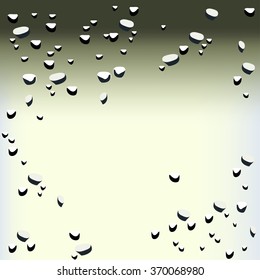 raindrops on the grey glass
