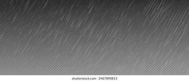  Raindrops on transparent background. Storm with rain and white cloud isolated on transparent background. Downpour, hail rainy weather. png