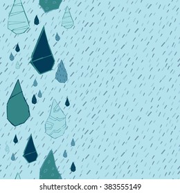 Raindrops Pattern Seamless. Raindrops Pattern Background. Surface Raindrops Pattern. Textile Raindrops Pattern