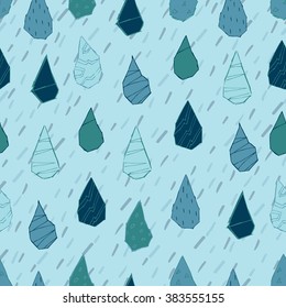 Raindrops Pattern Seamless. Raindrops Pattern Background. Surface Raindrops Pattern. Textile Raindrops Pattern