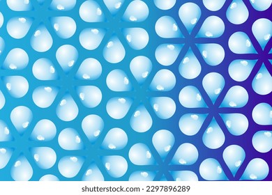 Raindrops pattern, vector illustration of circularly arranged droplets