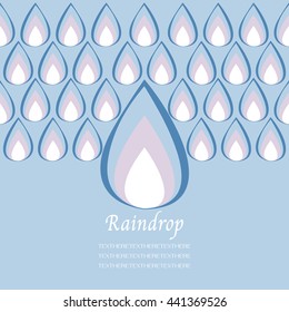 Raindrops repeat pattern. Vector background raindrops can be used for wallpaper, cover fills, web page background, surface textures. 