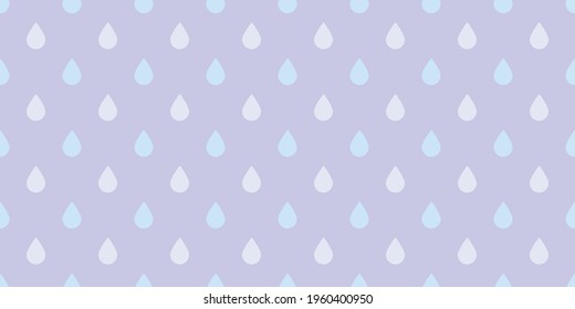 Raindrops seamless repeat pattern vector background, purple wallpaper design.