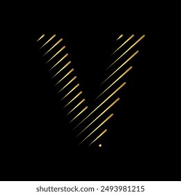  Rained Logo combine with letter V vector template