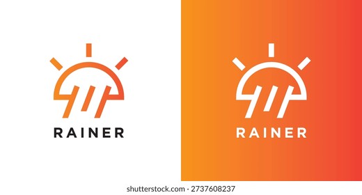Rainer Sun Rain Weather Logo Design