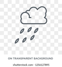 Rainfall icon. Rainfall design concept from Weather collection. Simple element vector illustration on transparent background.