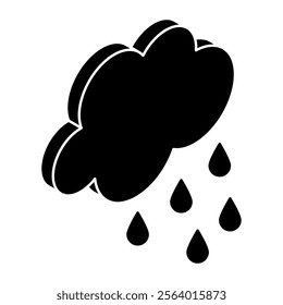 Rainfall icon in perfect design