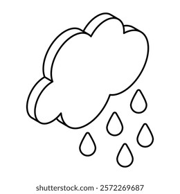 Rainfall icon in perfect design