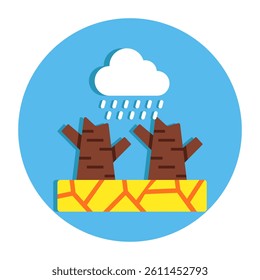 Rainfall icon in perfect design
