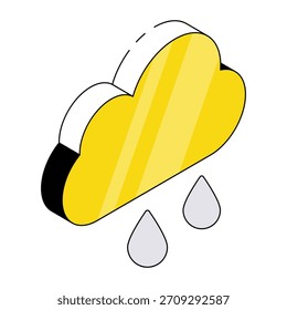 Icono de lluvia en diseño perfecto