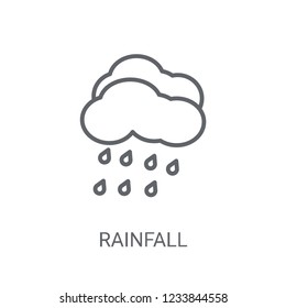 Rainfall icon. Trendy Rainfall logo concept on white background from Weather collection. Suitable for use on web apps, mobile apps and print media.