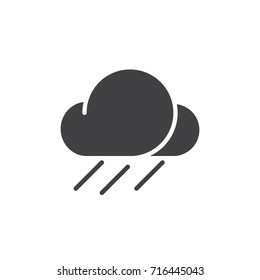 Rainfall icon vector, filled flat sign, solid pictogram isolated on white. Symbol, logo illustration.