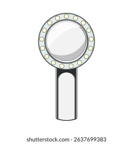 rainfall reading magnifier cartoon. instrument data, collection accuracy, calibration sensor rainfall reading magnifier sign. isolated symbol vector illustration