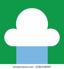 Rainfall simple geometric weather symbol