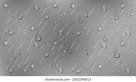 rainfall and water droplets vector