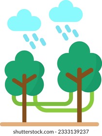Rainforest Icon image. Suitable for mobile application.
