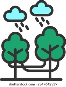 Rainforest Icon image. Suitable for mobile application.