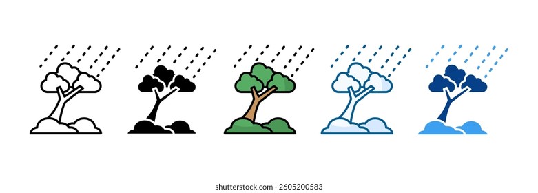 Rainforest Icon Set Multiple Style Collection