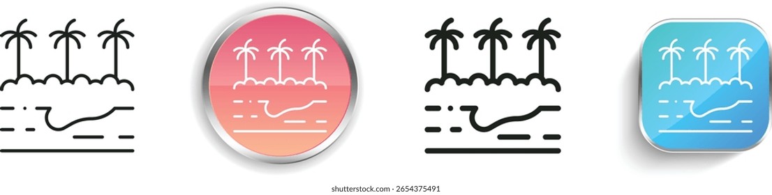 rainforest icon. Thin Linear, Regular and Button Style Design Isolated On White Background