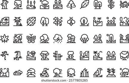 Rainforest icons High-Quality Vector Icons Collection with Editable Stroke. Ideal for Professional and Creative Projects.