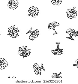 rainforest jungle amazon nature vector seamless pattern thin line illustration