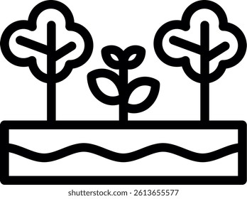Rainforest Line Vector Icon Design