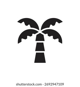 Regenwald Palme gefüllt Symbol Vektorgrafik