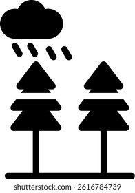 Rainforest Protection Glyph Vector Icon Design
